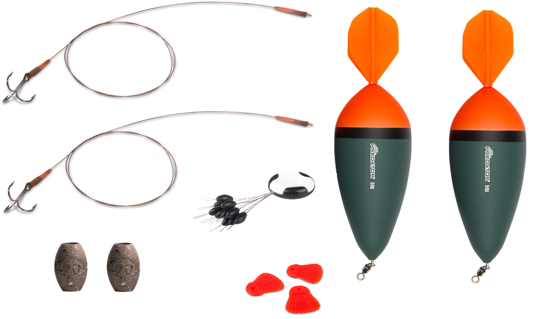 Köderfisch Pose Gesamtset