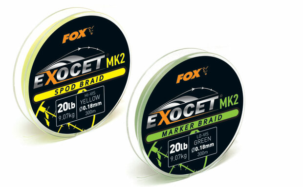 MK2 Spod Braid 20LB X300M Yellow Exocet Fox